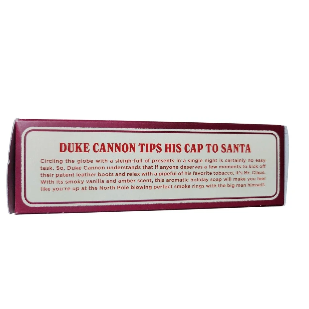 Duke Cannon Santa Pipe Smoke Big Ass Brick‎ of Soap Tobacco Amber Scent